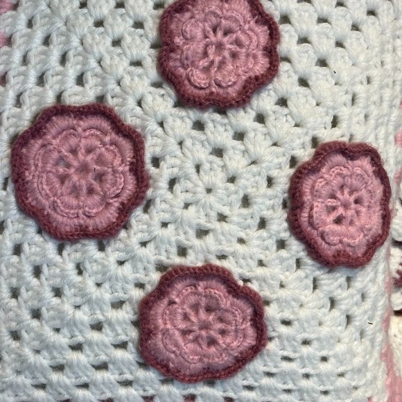 Crocheted Pillow Shams Handcrafted 32 1/2" x 22" Beautiful! King Size - Picture 7 of 9
